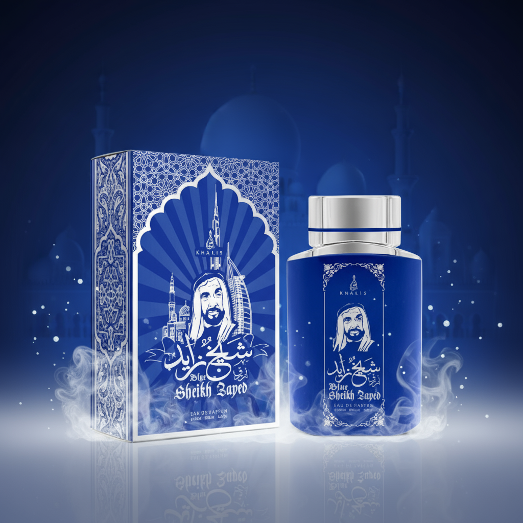 100 ml Eau de Perfume SHEIKH ZAYED BLUE Pižmová Oudová Vôňa pre Mužov 2 