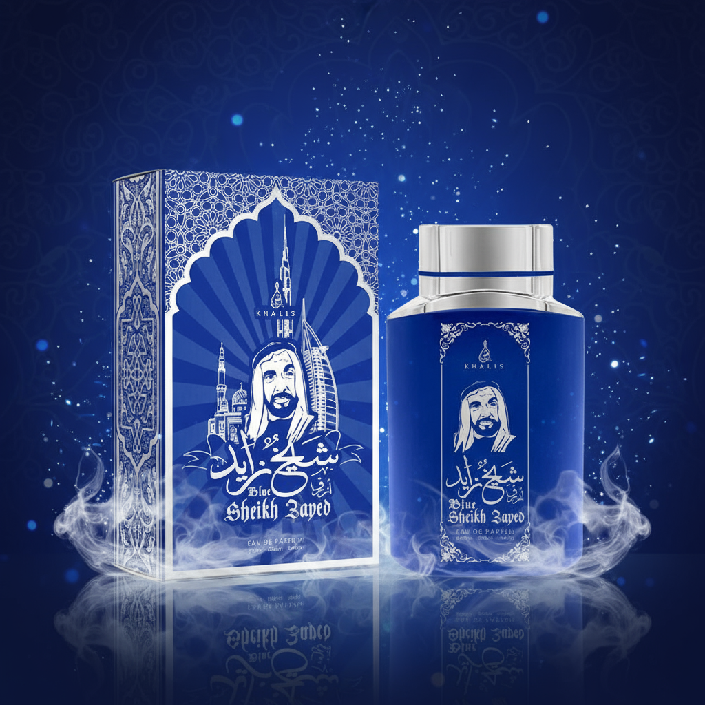 100 ml Eau de Perfume SHEIKH ZAYED BLUE Pižmová Oudová Vôňa pre Mužov 1 