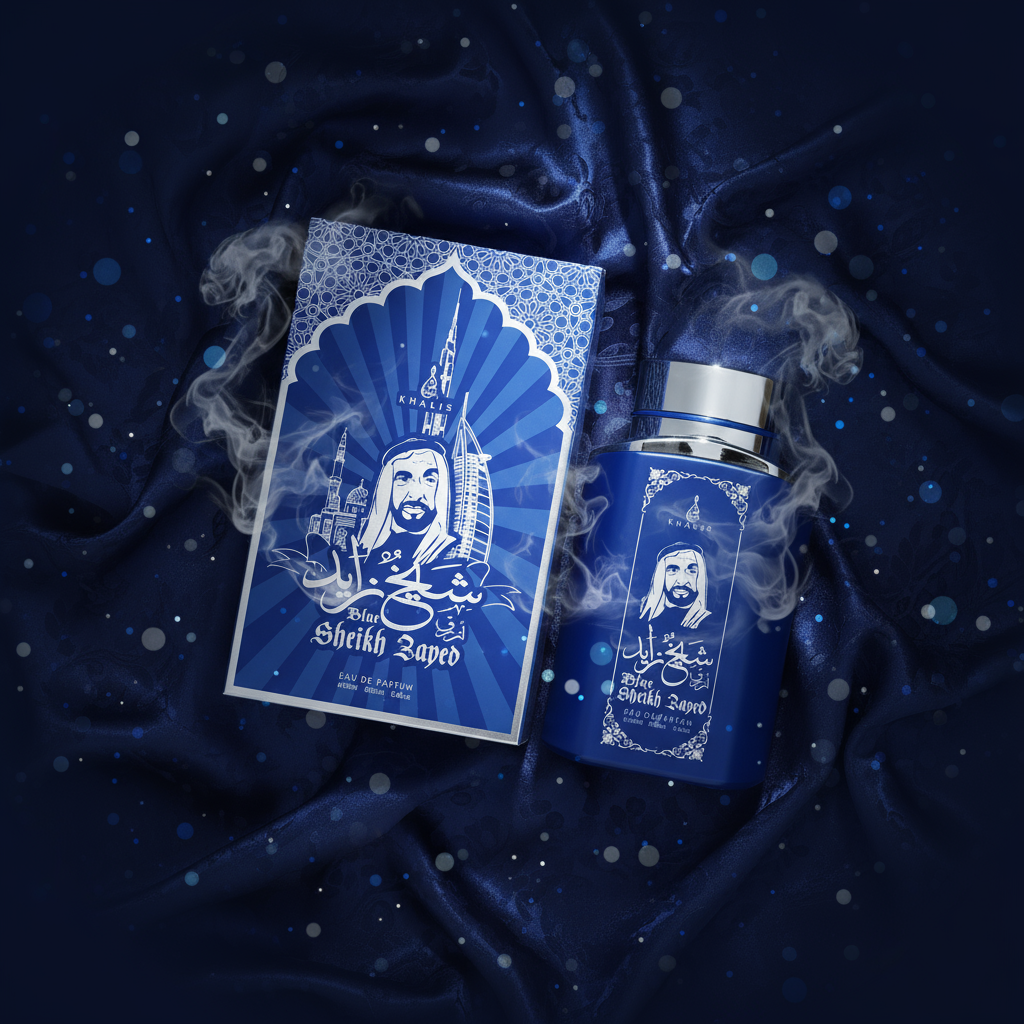 100 ml Eau de Perfume SHEIKH ZAYED BLUE Pižmová Oudová Vôňa pre Mužov