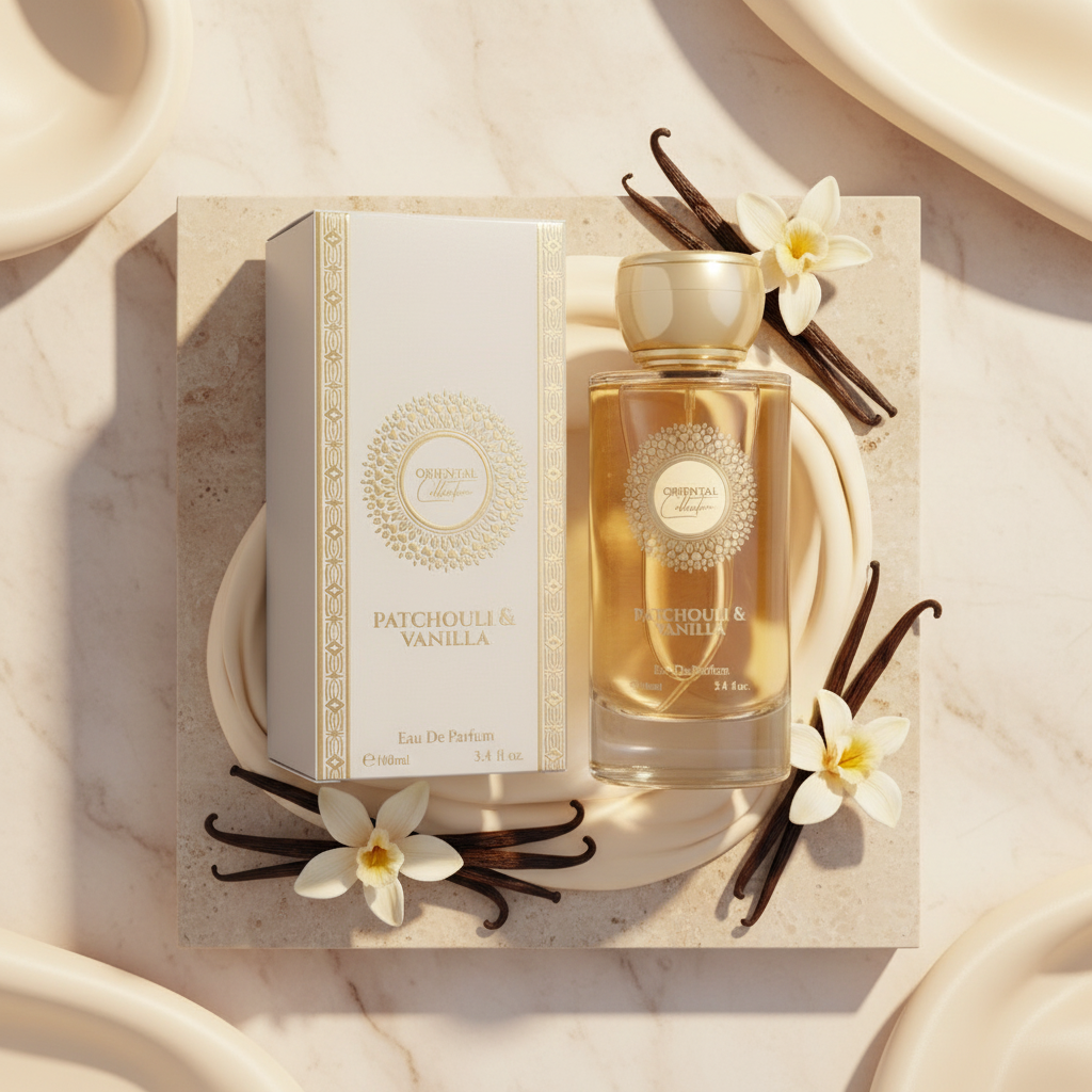 100 ml EDP PATCHOULI & VANILKA Drevitá, elegantná, púdrová orientálna dámska vôňa