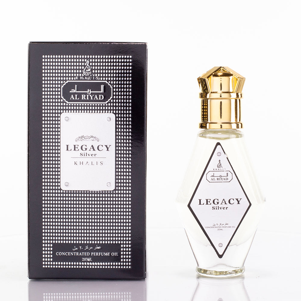 Parfémový olej 20ml "Legacy Silver" - drevitá vôňa unisex