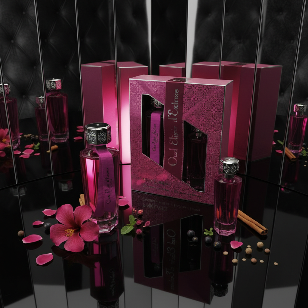 EDP 100ml + 30ml "Oud Elixir Pink" - kvetinovo-orientálna vôňa