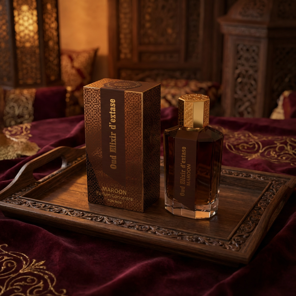 EDP 100ml "Oud Elixir D’extase Maroon" - orientálno-drevitá vôňa 2 
