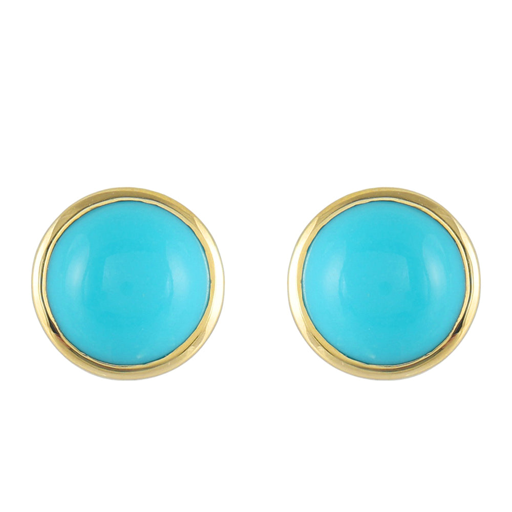 Zlaté Náušnice s so Sleeping Beauty Tyrkysom 1 