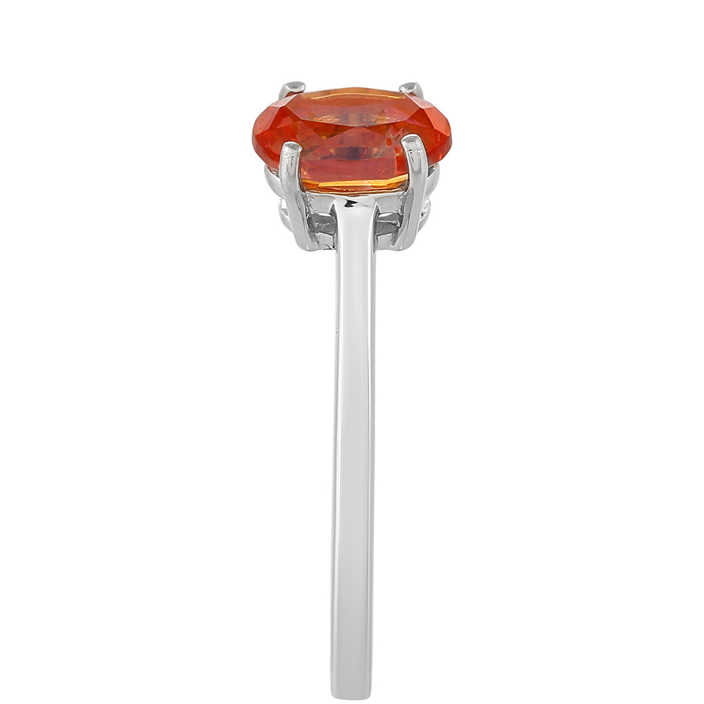 Strieborný Prsteň s Padparadscha Kremeňom 3 