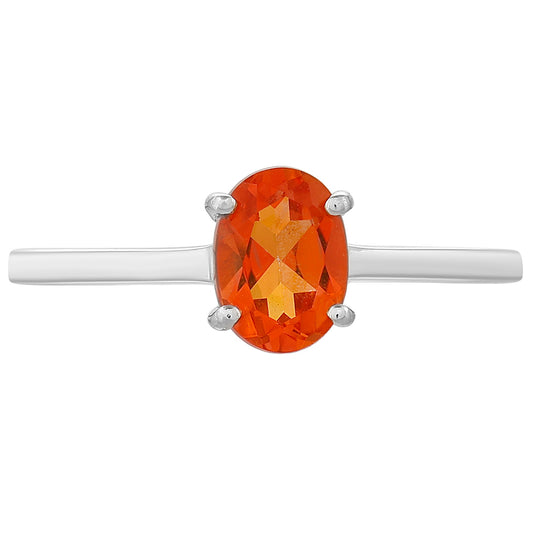Strieborný Prsteň s Padparadscha Kremeňom