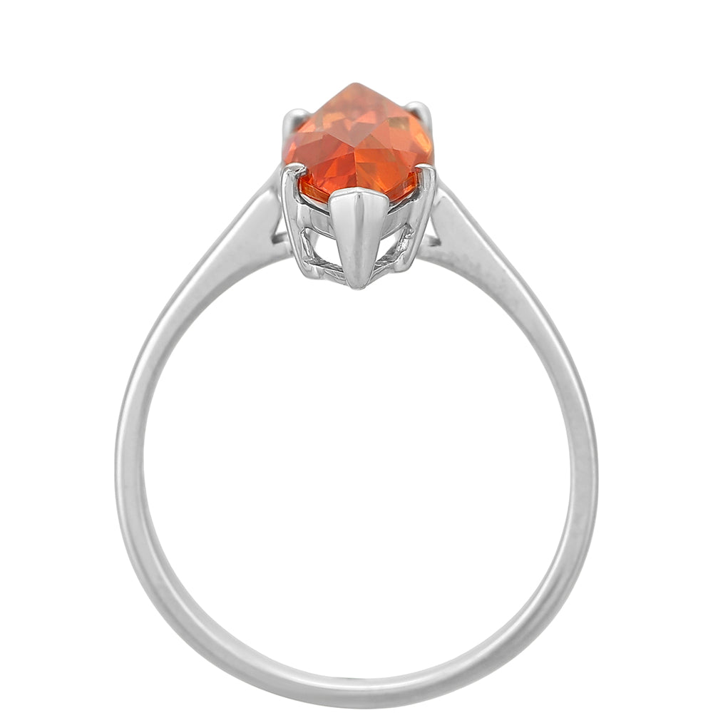 Strieborný Prsteň s Padparadscha Kremeňom 4 