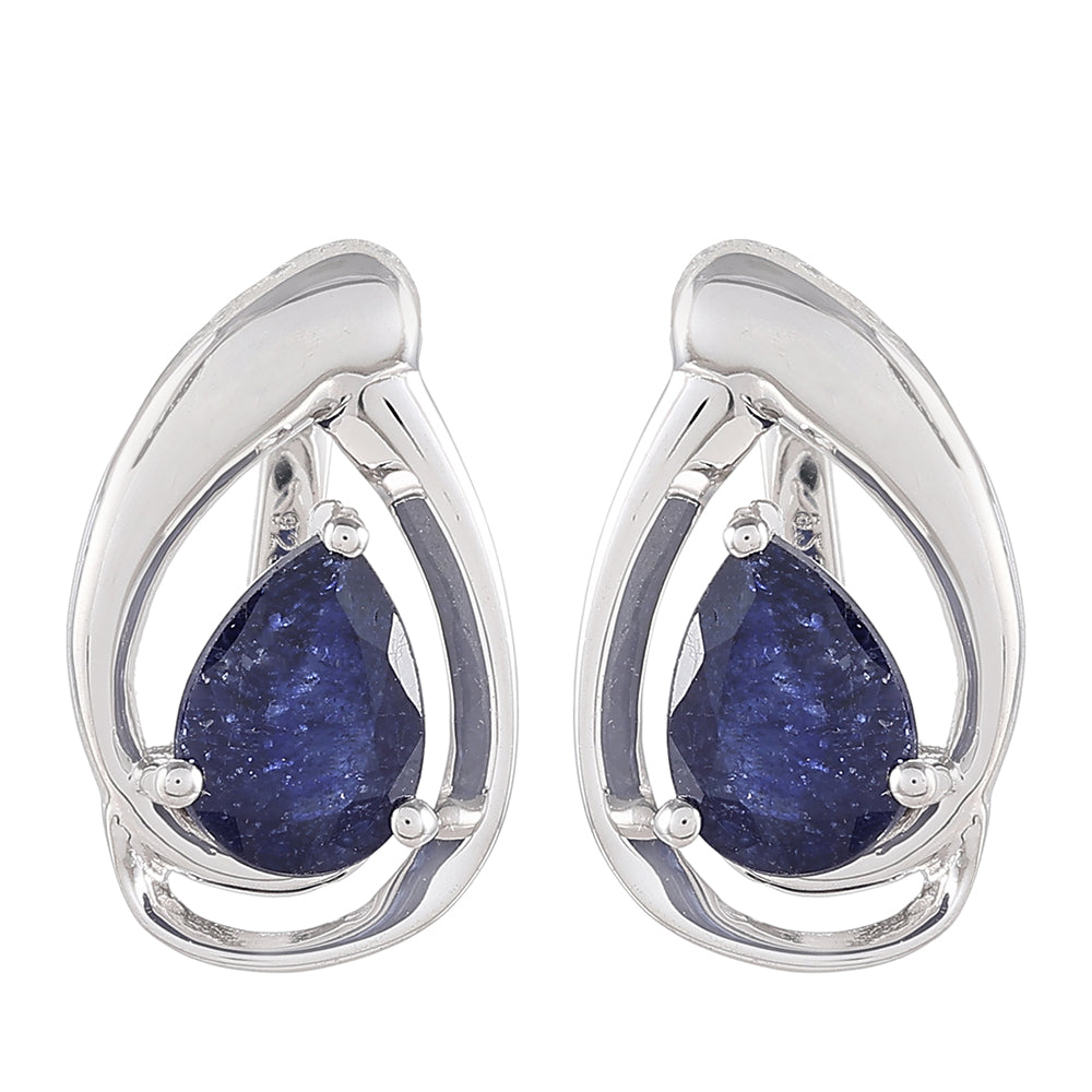 Strieborné Náušnice s Thajským Zafírom