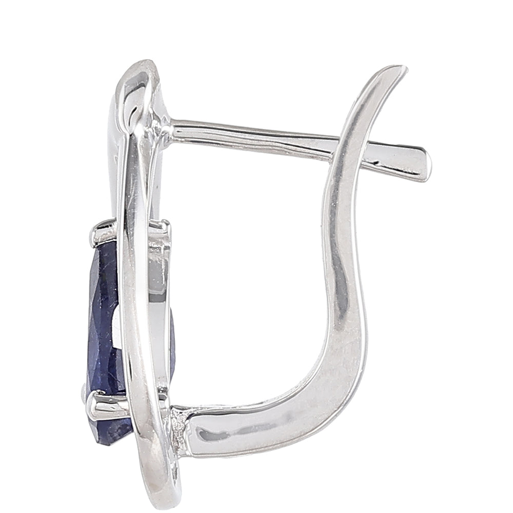 Strieborné Náušnice s Thajským Zafírom