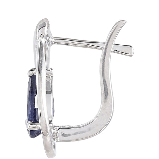 Strieborné Náušnice s Thajským Zafírom