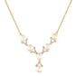 Pozlátený Strieborný Náhrdelník s Barokovou Sladkovodnou Kultivovanou Perlou a Bielym Topásom
