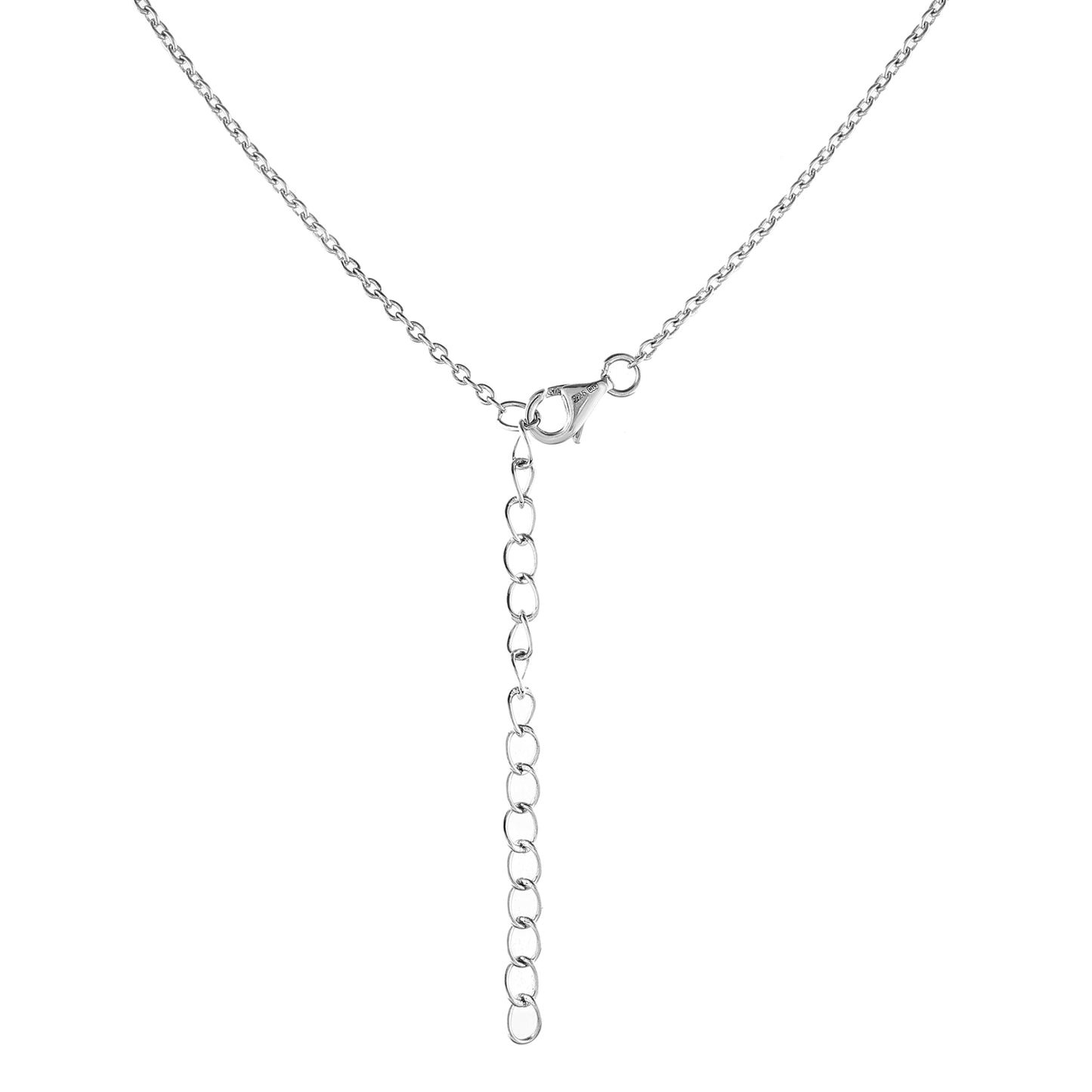 Strieborný Náhrdelník s Pávím Kremeňom a Bielym Topásom