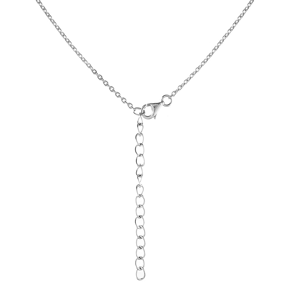 Strieborný Náhrdelník s Pávím Kremeňom a Bielym Topásom