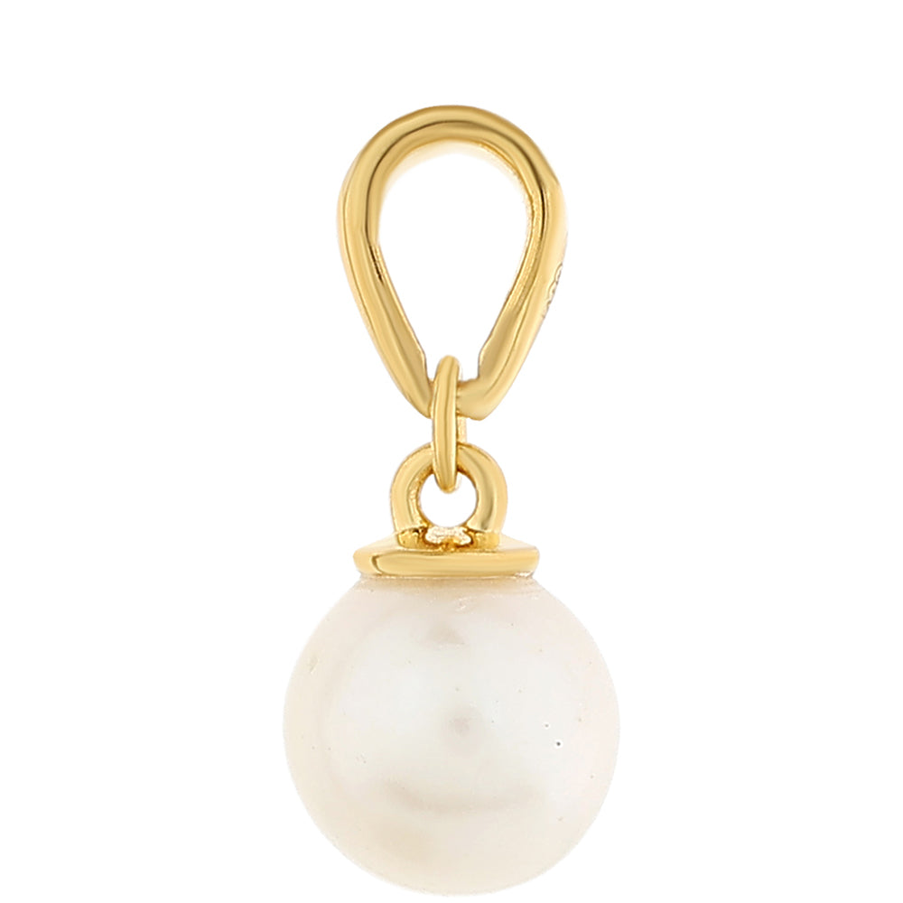 Pozlátený Strieborný Prívesok s Barokovou Sladkovodnou Kultivovanou Perlou