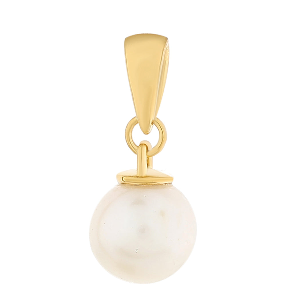 Pozlátený Strieborný Prívesok s Barokovou Sladkovodnou Kultivovanou Perlou 2 