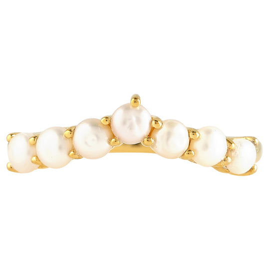 Pozlátený Strieborný Prsteň s Barokovou Sladkovodnou Kultivovanou Perlou