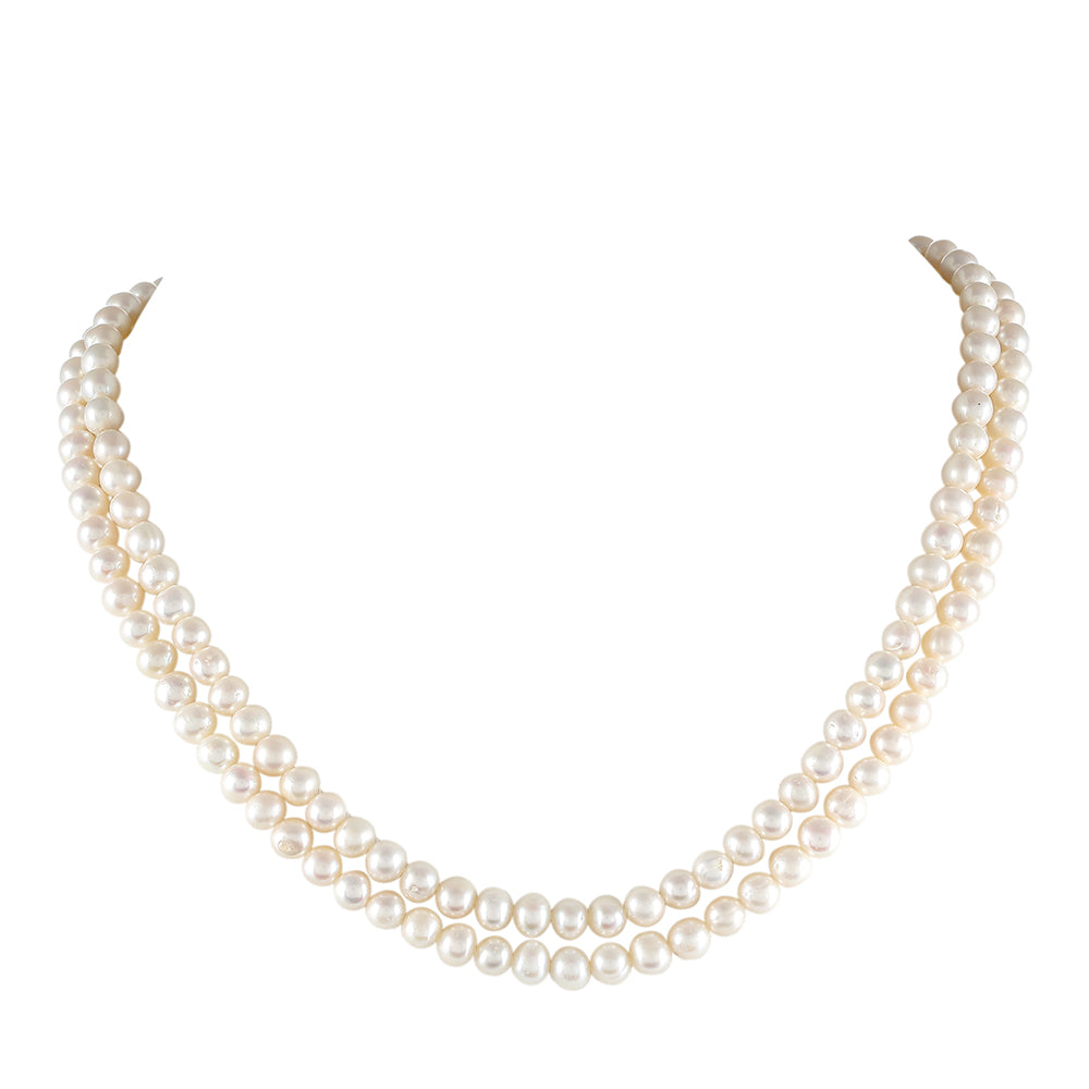 Pozlátený Strieborný Náhrdelník s Barokovou Sladkovodnou Kultivovanou Perlou 1 