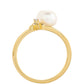 Pozlátený Strieborný Prsteň s Barokovou Sladkovodnou Kultivovanou Perlou a Bielym Topásom