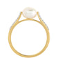 Pozlátený Strieborný Prsteň s Barokovou Sladkovodnou Kultivovanou Perlou a Bielym Topásom