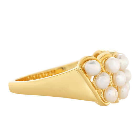 Pozlátený Strieborný Prsteň s Barokovou Sladkovodnou Kultivovanou Perlou