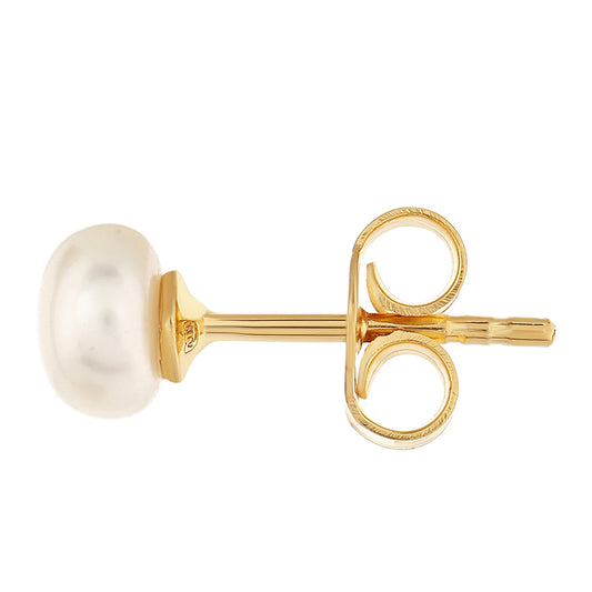 Pozlátené Strieborné Náušnice s Barokovou Sladkovodnou Kultivovanou Perlou