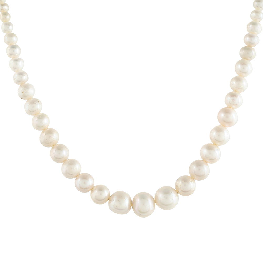 Pozlátený Strieborný Náhrdelník s Barokovou Sladkovodnou Kultivovanou Perlou