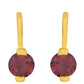 Pozlátené Strieborné Náušnice s Rhodolitovým Granátom