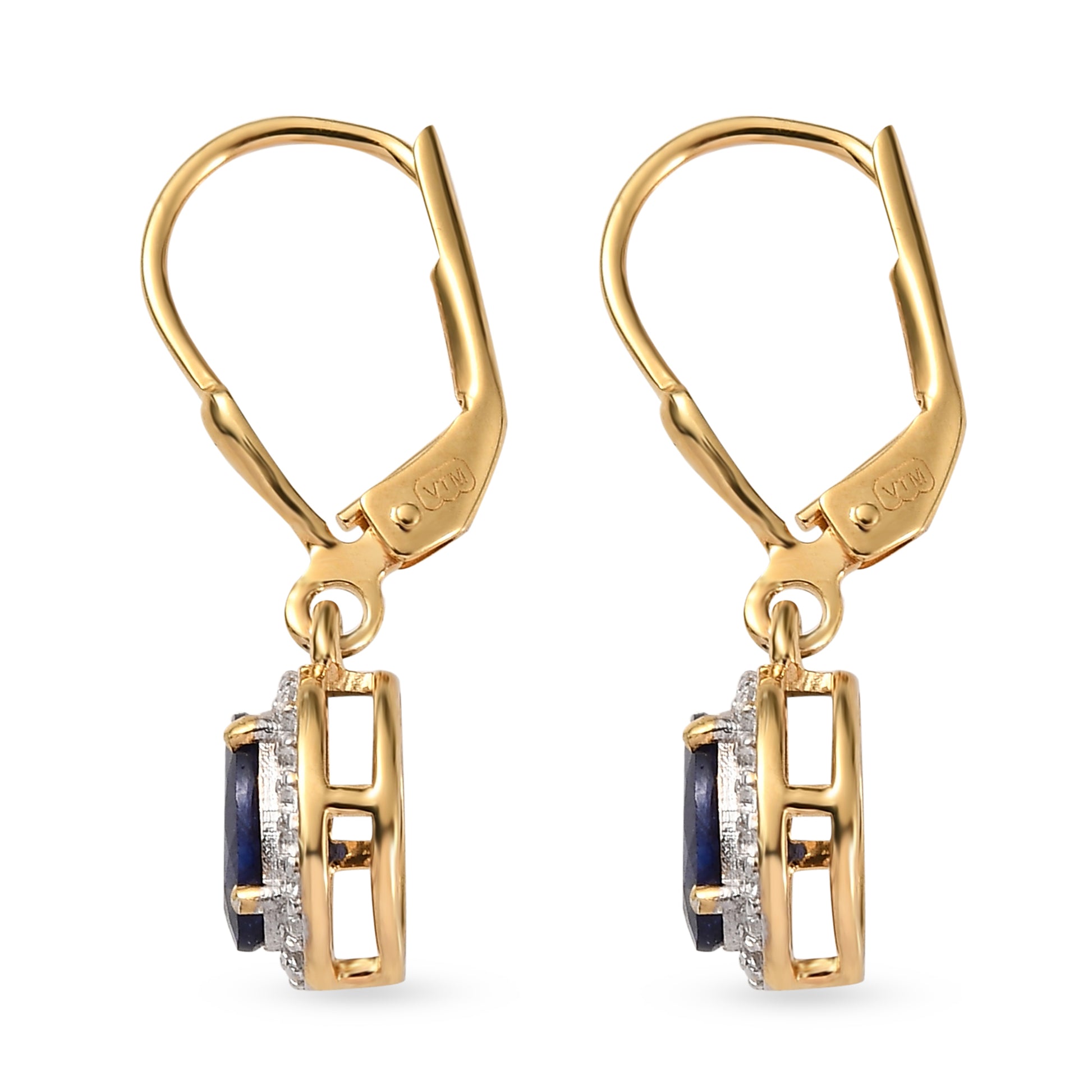 Pozlátené Strieborné Sada s Thajským Rubínom a Brazílskym Smaragdom ( Náušnice ) 8 