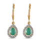 Pozlátené Strieborné Sada s Thajským Rubínom a Brazílskym Smaragdom ( Náušnice )