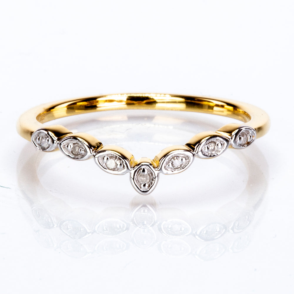 Pozlátené Strieborné Sada s Thajským Rubínom a Bielym Diamantom ( Prsteň ) 6 