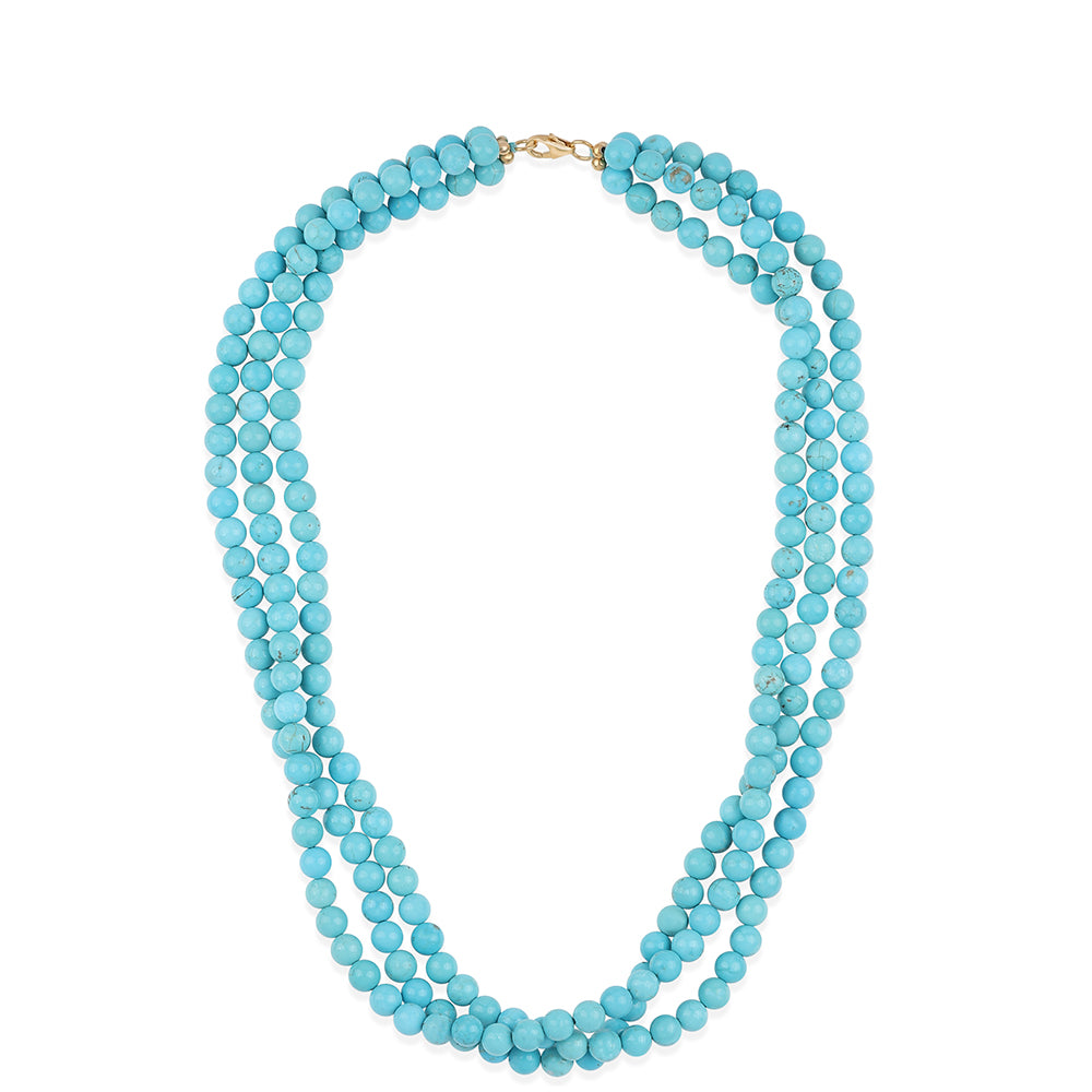 Pozlátený Strieborný Náhrdelník s so Sleeping Beauty Tyrkysom