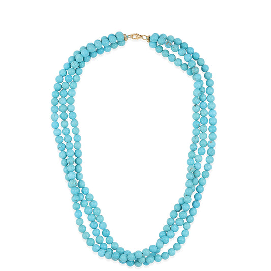 Pozlátený Strieborný Náhrdelník s so Sleeping Beauty Tyrkysom