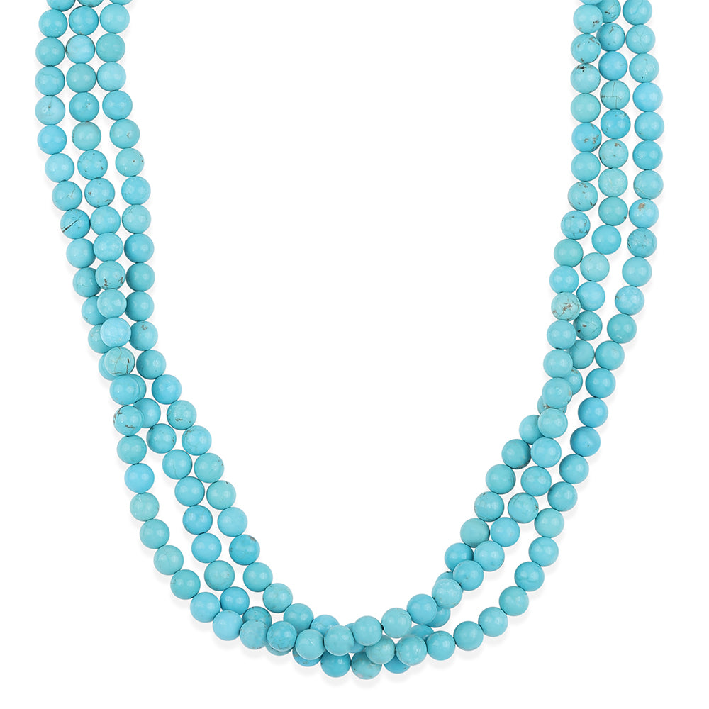 Pozlátený Strieborný Náhrdelník s so Sleeping Beauty Tyrkysom 3 