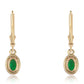Pozlátené Strieborné Náušnice s so Zeleným Etiópskym Opálom z Lega Dembi a Bielym Topásom
