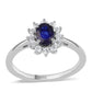 Strieborný Prsteň s Austrálskym Modrým Zafírom a Bielym Topásom