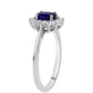 Strieborný Prsteň s Austrálskym Modrým Zafírom a Bielym Topásom