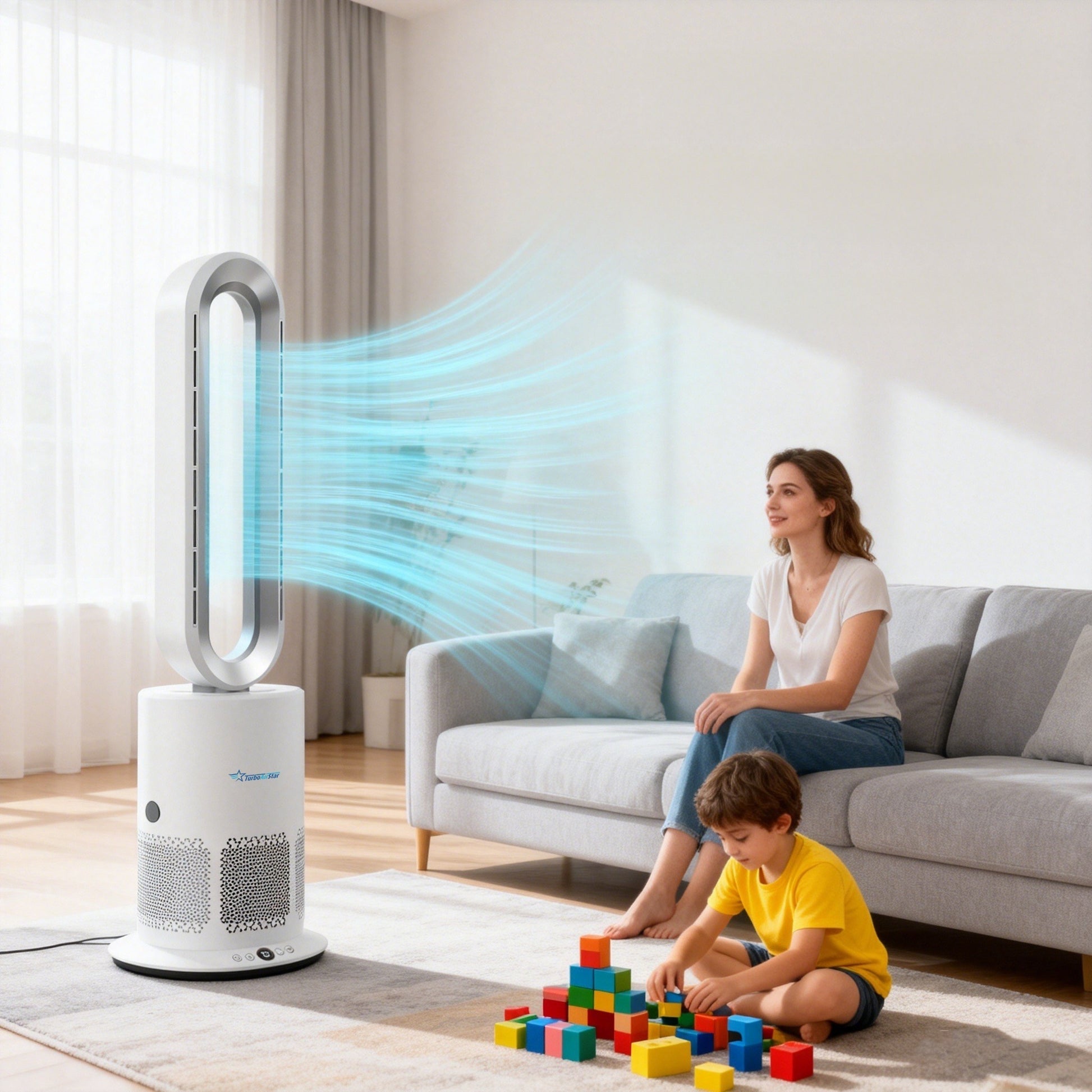 TurboAirStar Čistička vzduchu s ventilátorom na chladenie alebo ohriatie vzduchu 14 
