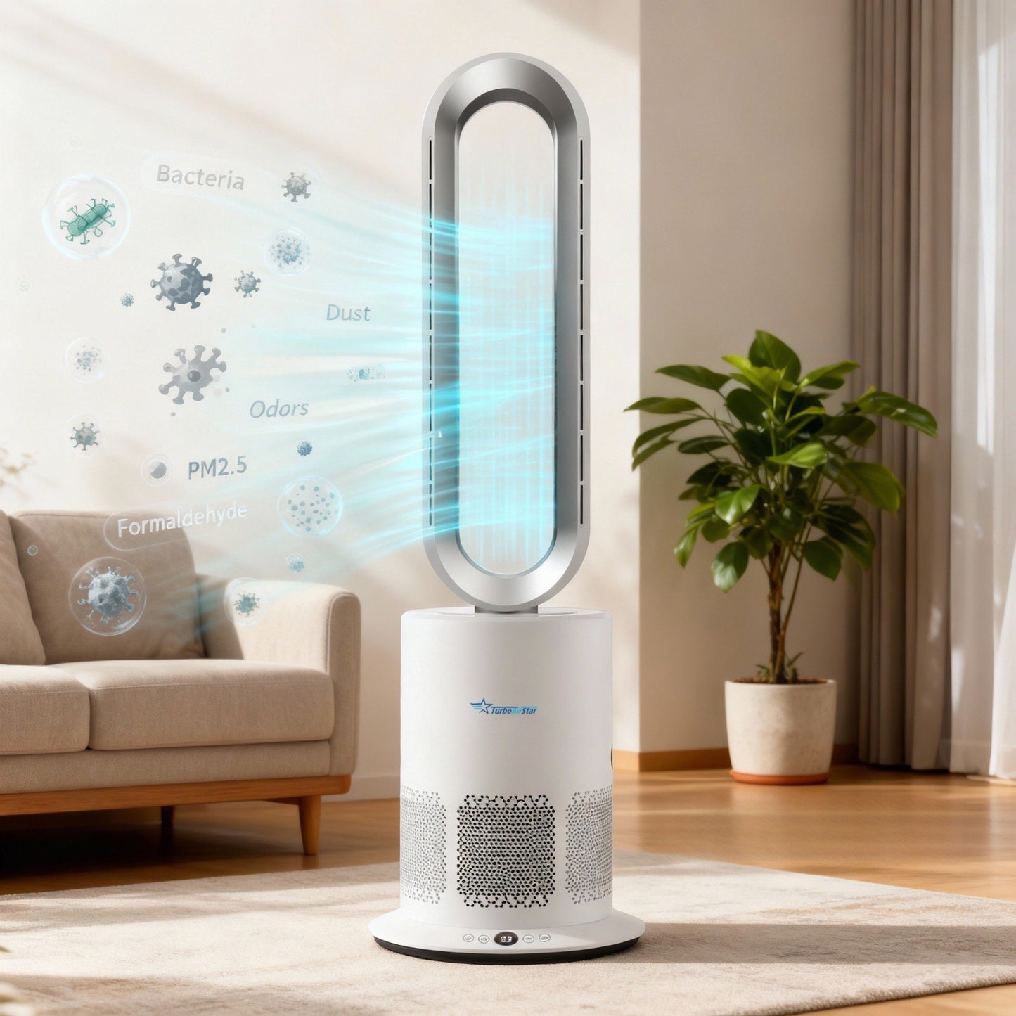 TurboAirStar Čistička vzduchu s ventilátorom na chladenie alebo ohriatie vzduchu
