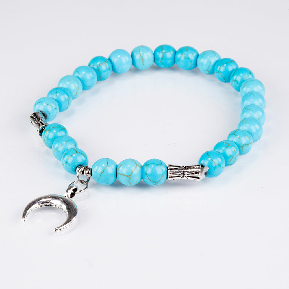 Pozlátené Zliatinové Sada s Tyrkysom ( Náhrdelník+Náramok )