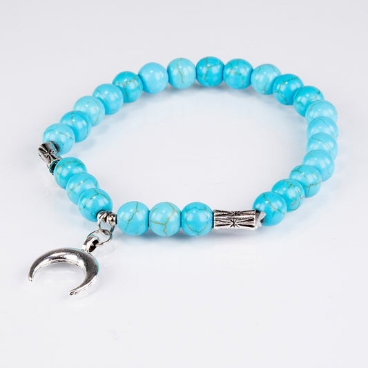 Pozlátené Zliatinové Sada s Tyrkysom ( Náhrdelník+Náramok )