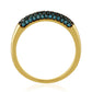 Pozlátený Strieborný Prsteň s Modrým Diamantom