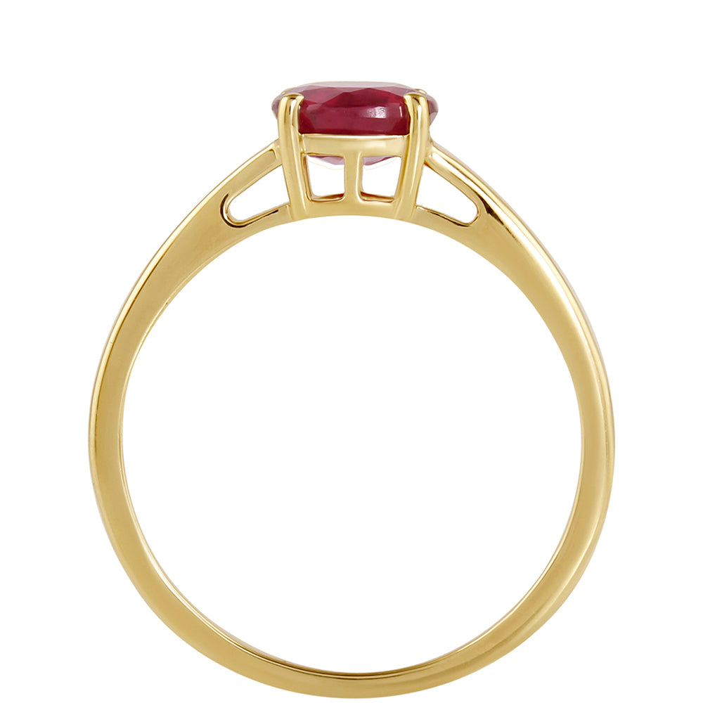 Pozlátený Strieborný Prsteň s Thajským Rubínom 4 