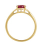 Pozlátený Strieborný Prsteň s Thajským Rubínom
