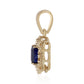 Zlatý Prívesok s Thajským Zafírom