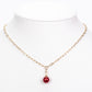 Pozlátený Strieborný Náhrdelník s Červená sladkovodná perlou