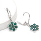 Strieborné Náušnice s Brazílskym Smaragdom