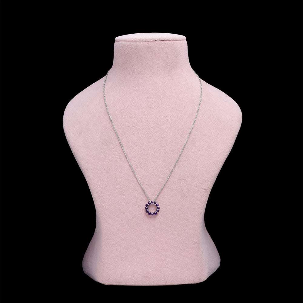 Strieborný Prívesok s Marockým Ametystom