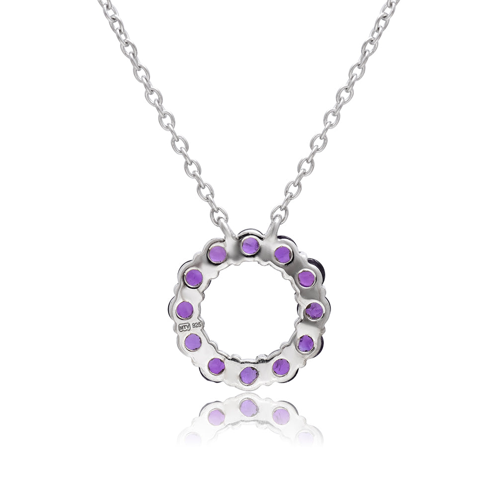 Strieborný Prívesok s Marockým Ametystom 3 