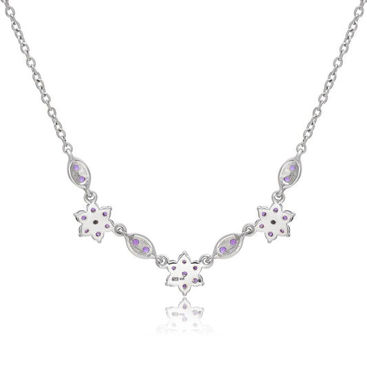 Strieborný Náhrdelník s Marockým Ametystom