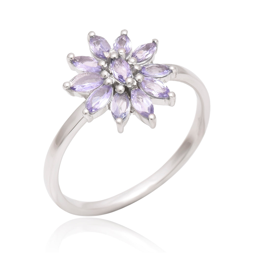 Strieborný Prsteň s AAA Tanzanitom